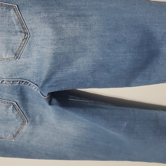 Fashion Nova jeans womens size 7 juniors stay in line mid rise Two-tone Artsy - Picture 11 of 13